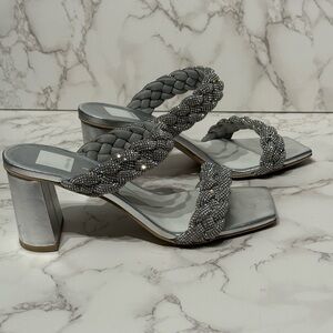 Dolce Vita Silver Braided Women's Heels